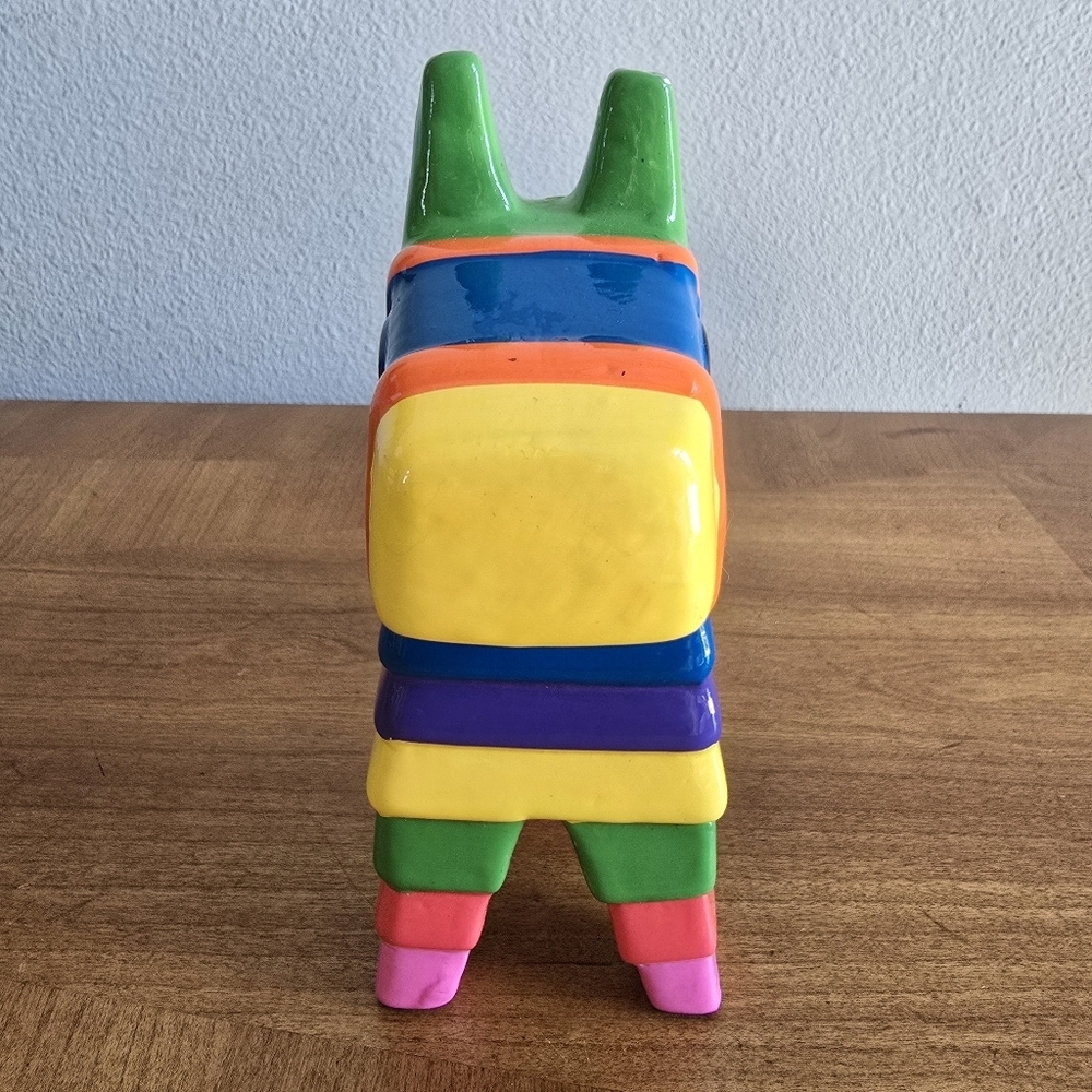 Vintage Kikkerland Piñata Piggy Bank Colorful Ceramic Money Bank Decor - Picture 4 of 9